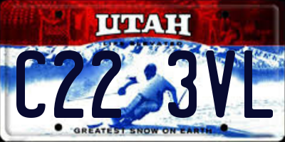 UT license plate C223VL