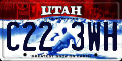 UT license plate C223WH