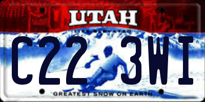 UT license plate C223WI