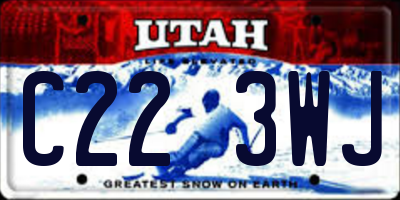 UT license plate C223WJ