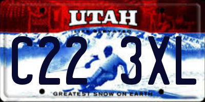 UT license plate C223XL