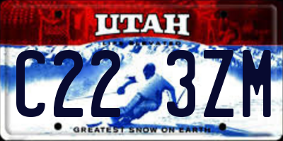 UT license plate C223ZM