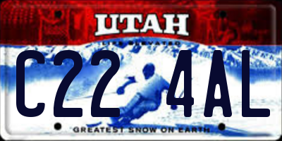 UT license plate C224AL