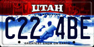 UT license plate C224BE
