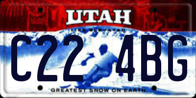 UT license plate C224BG