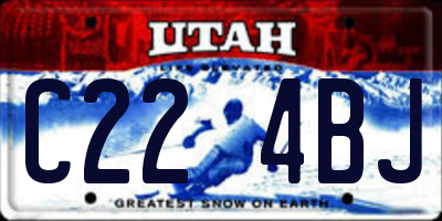 UT license plate C224BJ