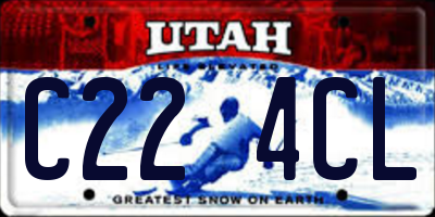 UT license plate C224CL