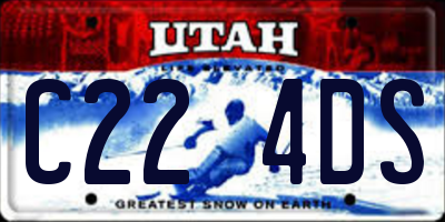 UT license plate C224DS
