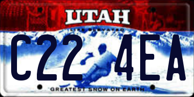 UT license plate C224EA