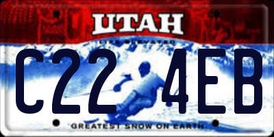 UT license plate C224EB