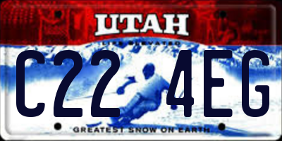 UT license plate C224EG