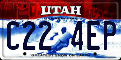 UT license plate C224EP