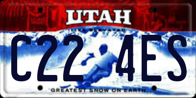 UT license plate C224ES