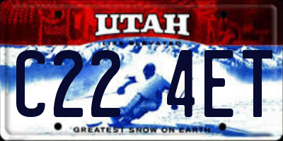 UT license plate C224ET