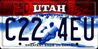 UT license plate C224EU