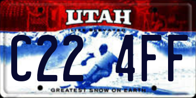 UT license plate C224FF