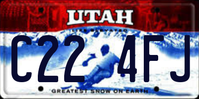 UT license plate C224FJ