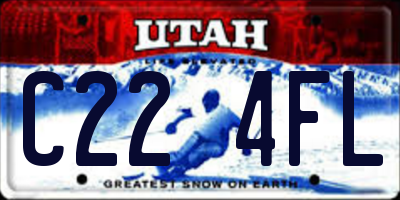 UT license plate C224FL