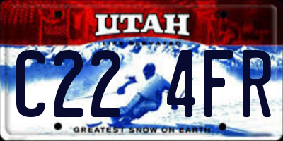 UT license plate C224FR