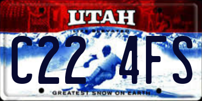 UT license plate C224FS