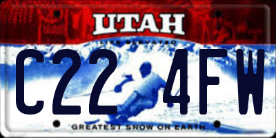 UT license plate C224FW
