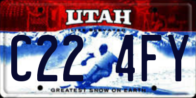 UT license plate C224FY