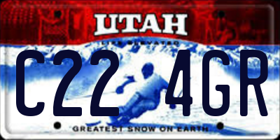 UT license plate C224GR