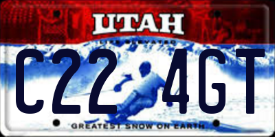 UT license plate C224GT