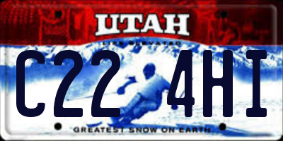 UT license plate C224HI