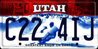 UT license plate C224IJ