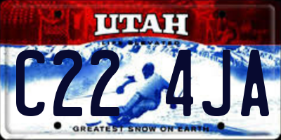 UT license plate C224JA