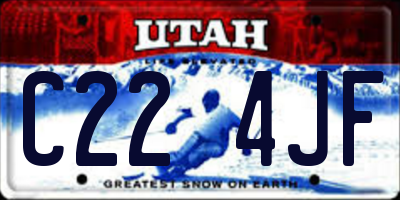 UT license plate C224JF