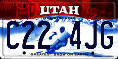 UT license plate C224JG