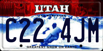 UT license plate C224JM