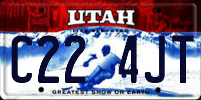 UT license plate C224JT