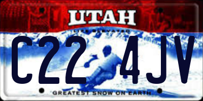 UT license plate C224JV