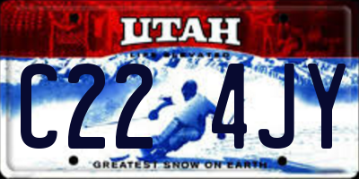 UT license plate C224JY