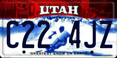 UT license plate C224JZ
