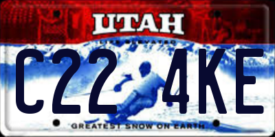 UT license plate C224KE