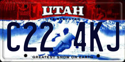 UT license plate C224KJ