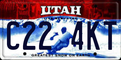 UT license plate C224KT