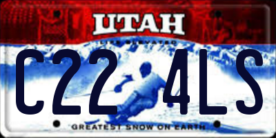 UT license plate C224LS