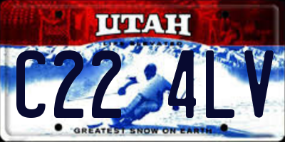 UT license plate C224LV