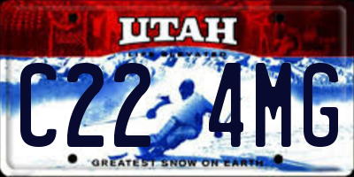 UT license plate C224MG