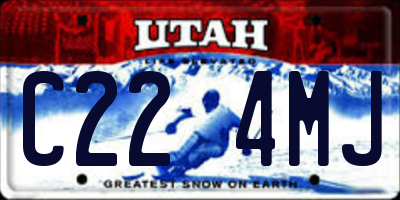 UT license plate C224MJ