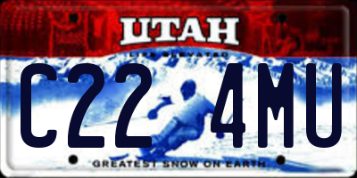 UT license plate C224MU