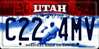 UT license plate C224MV
