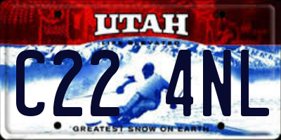 UT license plate C224NL