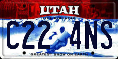 UT license plate C224NS