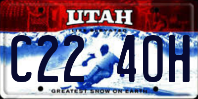 UT license plate C224OH
